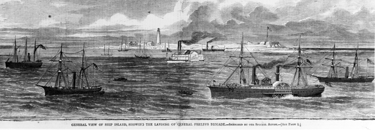 A General View of Ship Island in Early 1862