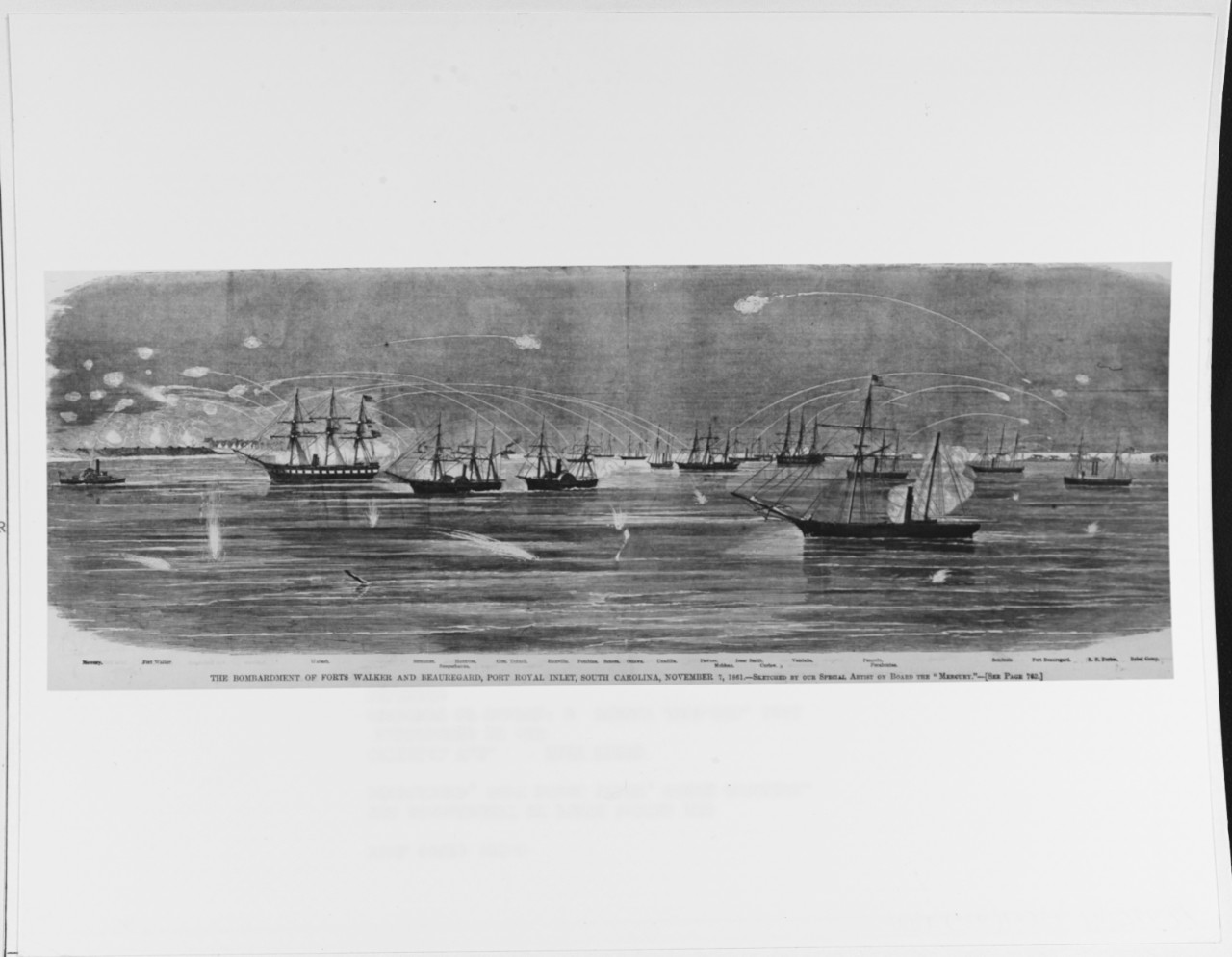 Photo #: NH 59256  Bombardment and Capture of Port Royal, South Carolina, 7 November 1861