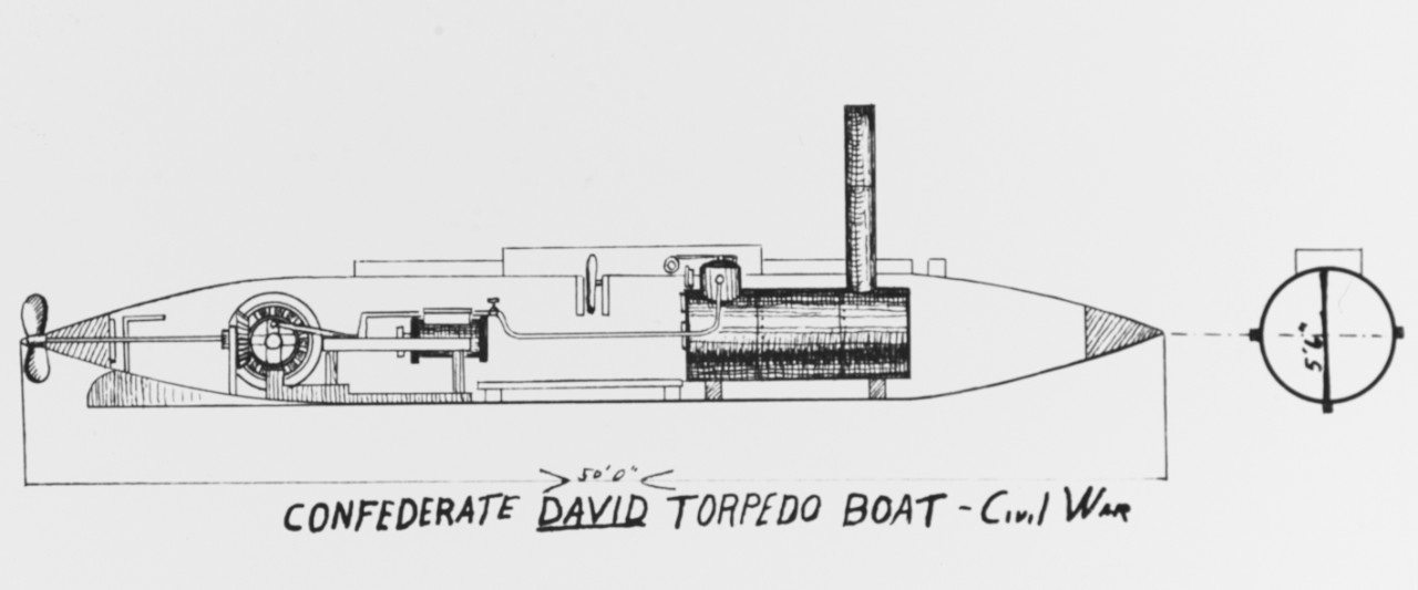 Photo #: NH 59420  Confederate &quot;David&quot;-type torpedo boat