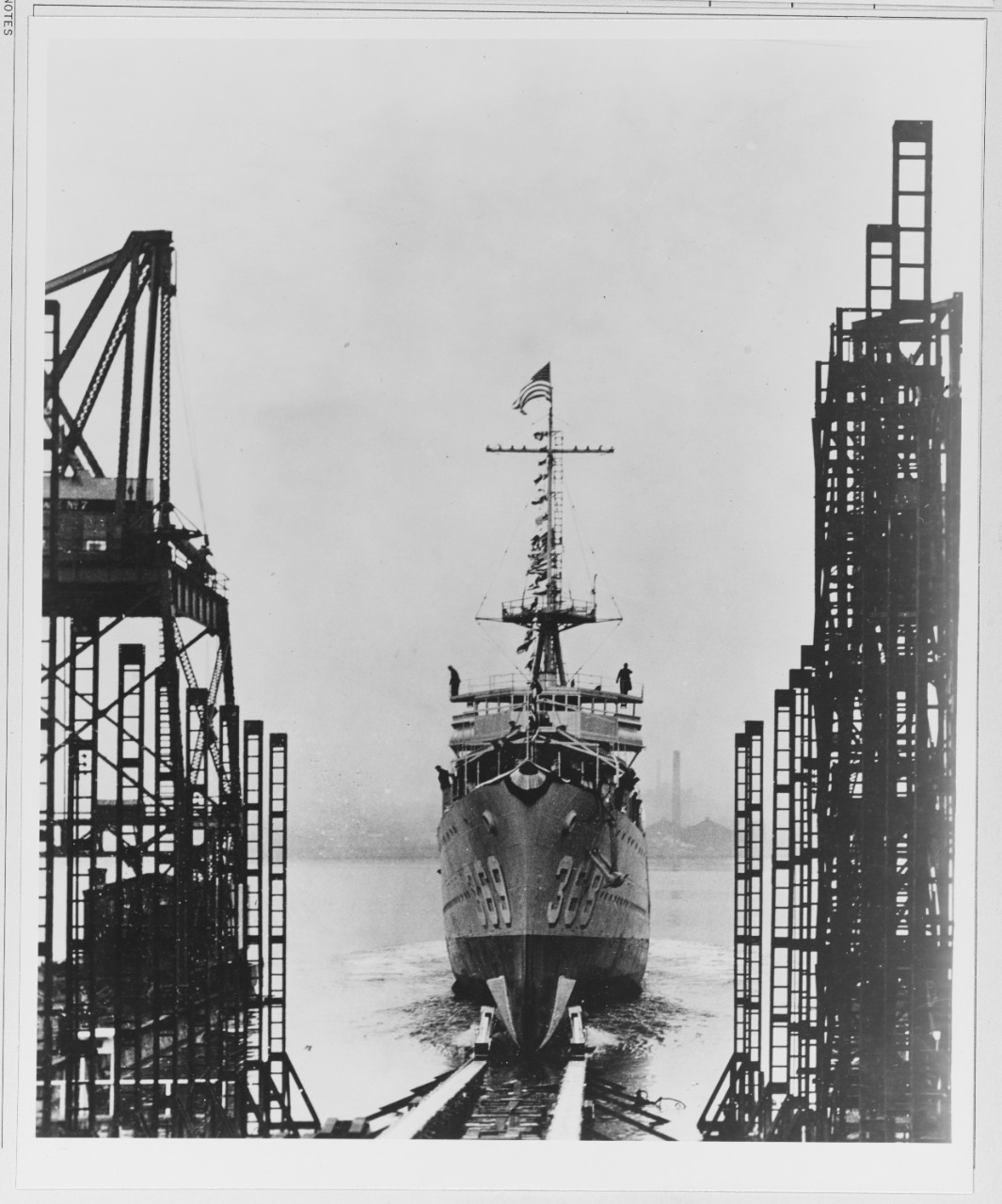 USS REID (DD-369) - Launched at Kearny, N.J., 11 Jan. 1936