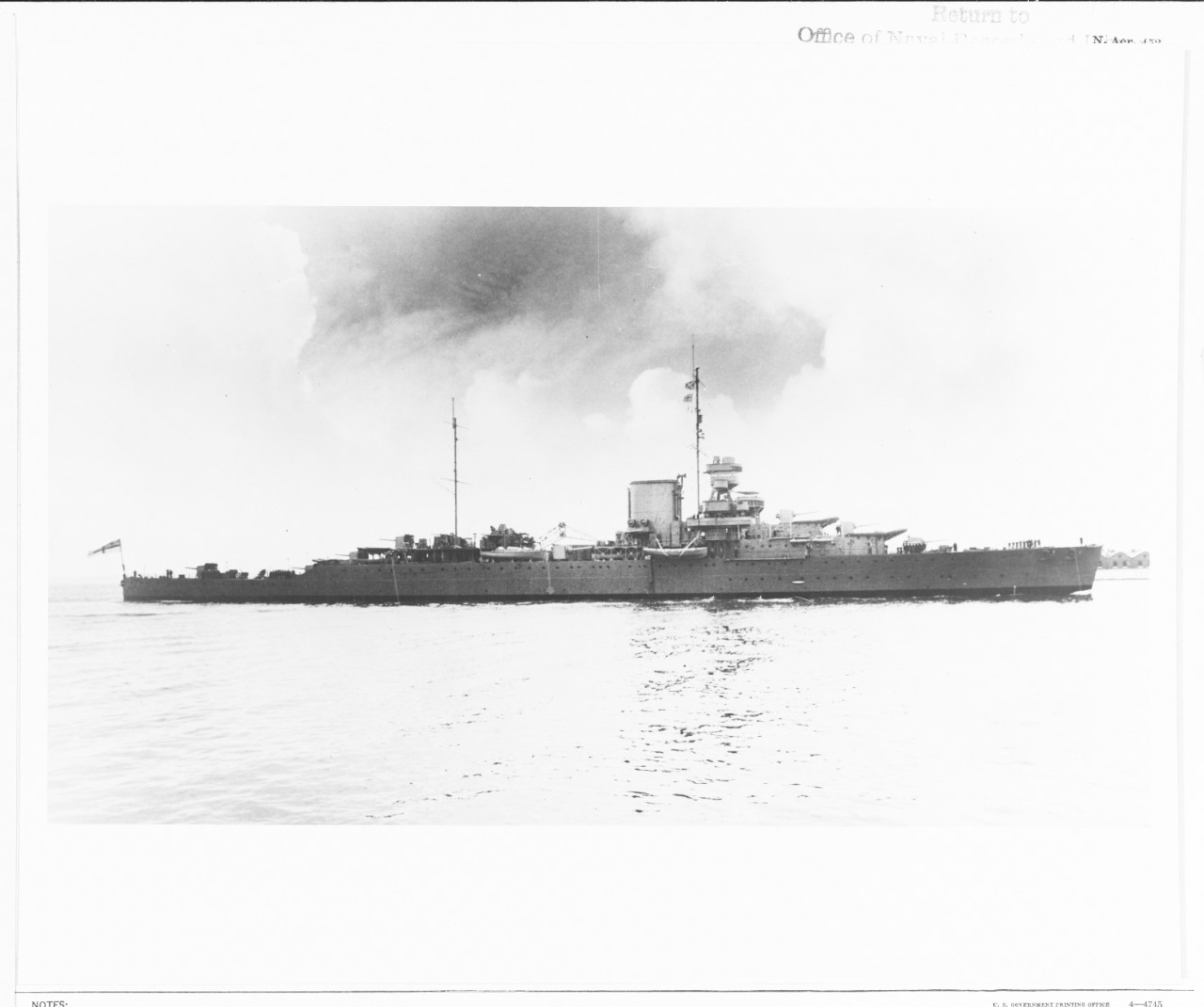 HMS EFFINGHAM (British Cruiser, 1921)