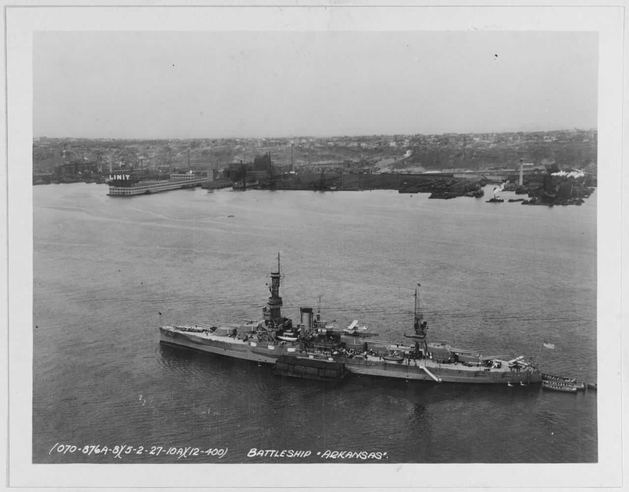USN Navy USS Arkansas BB 33  c.1945 US Naval Battleship Photo Print 