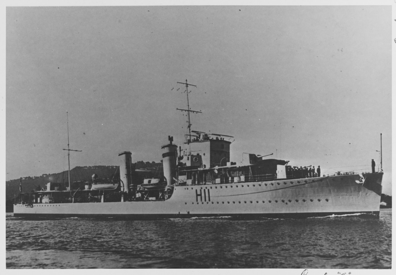 HMS BASILISK British Destroyer, 1930