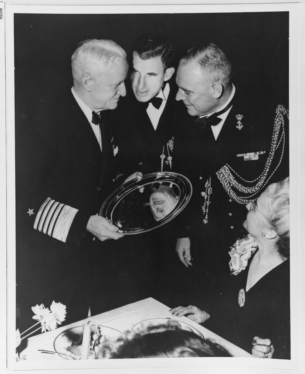 Fleet Admiral Nimitz with a Silver Tray