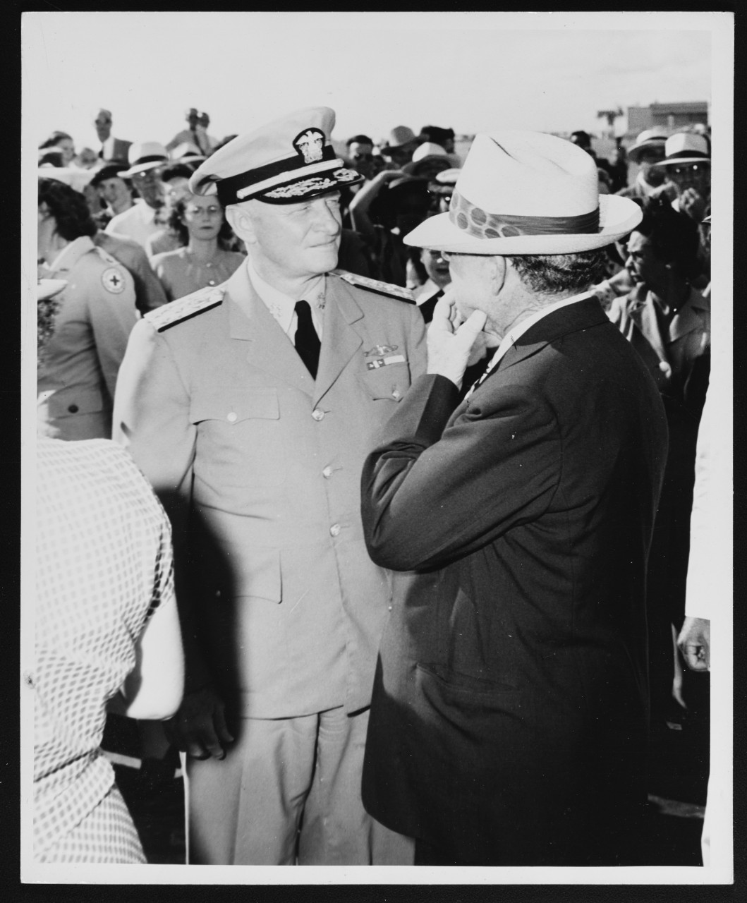 Fleet Admiral Nimitz Greets Fellow Texans
