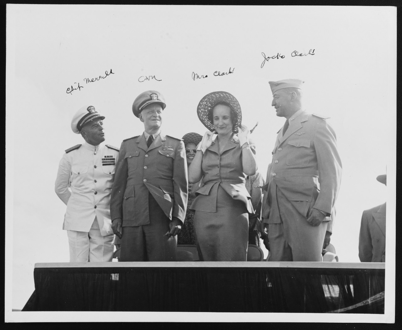 Fleet Admiral Nimitz and Other Officers Attend "Nimitz Day"