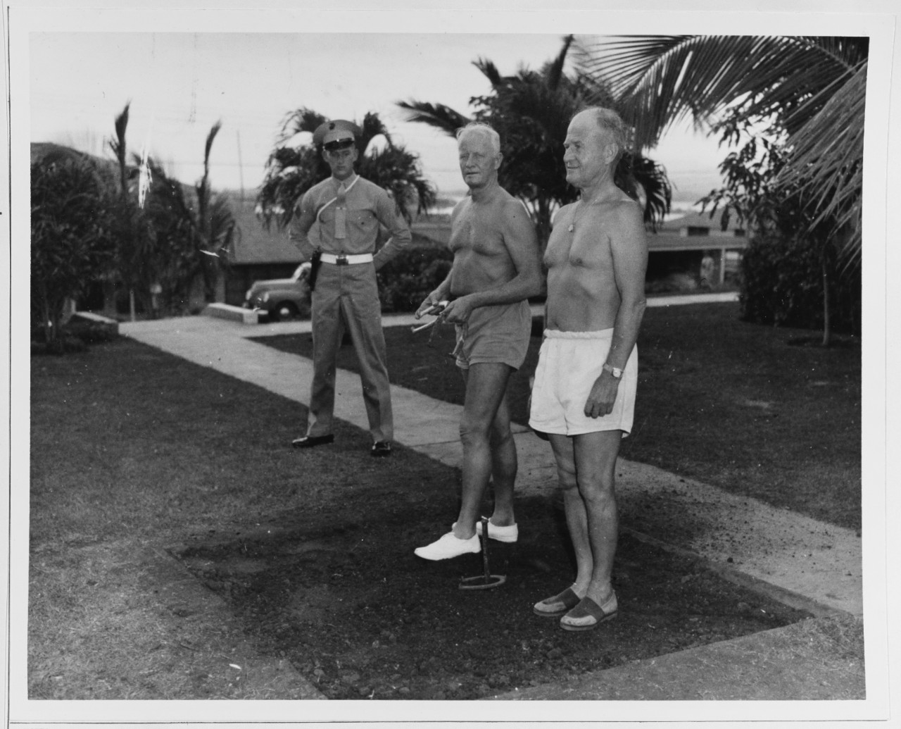 Admiral Chester W. Nimitz and Vice Admiral William L. Calhoun