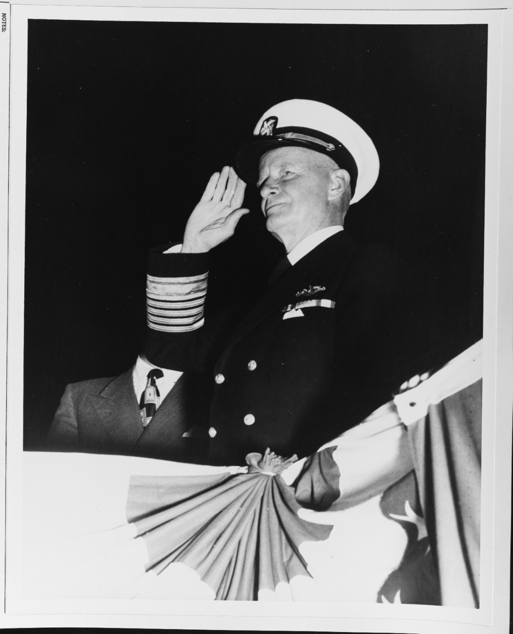 Fleet Admiral Nimitz Waving to the Crowd
