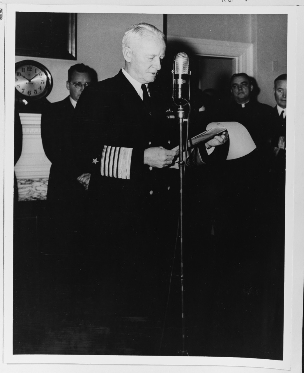 Fleet Admiral Chester W. Nimitz Reads his Farewell Address