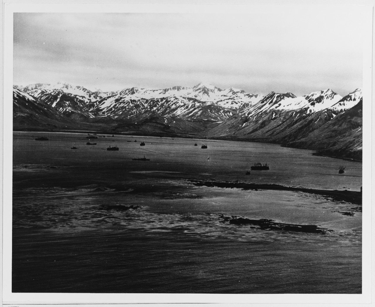 Ships at Massacre Bay, Aleutians, May 1943