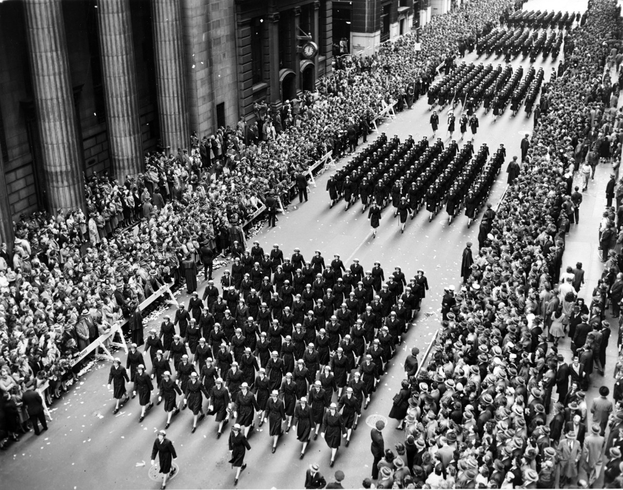 Photo #: NH 62428  Parade for Fleet Admiral Chester W. Nimitz and Medal of Honor veterans, New York City, 9 October 1945