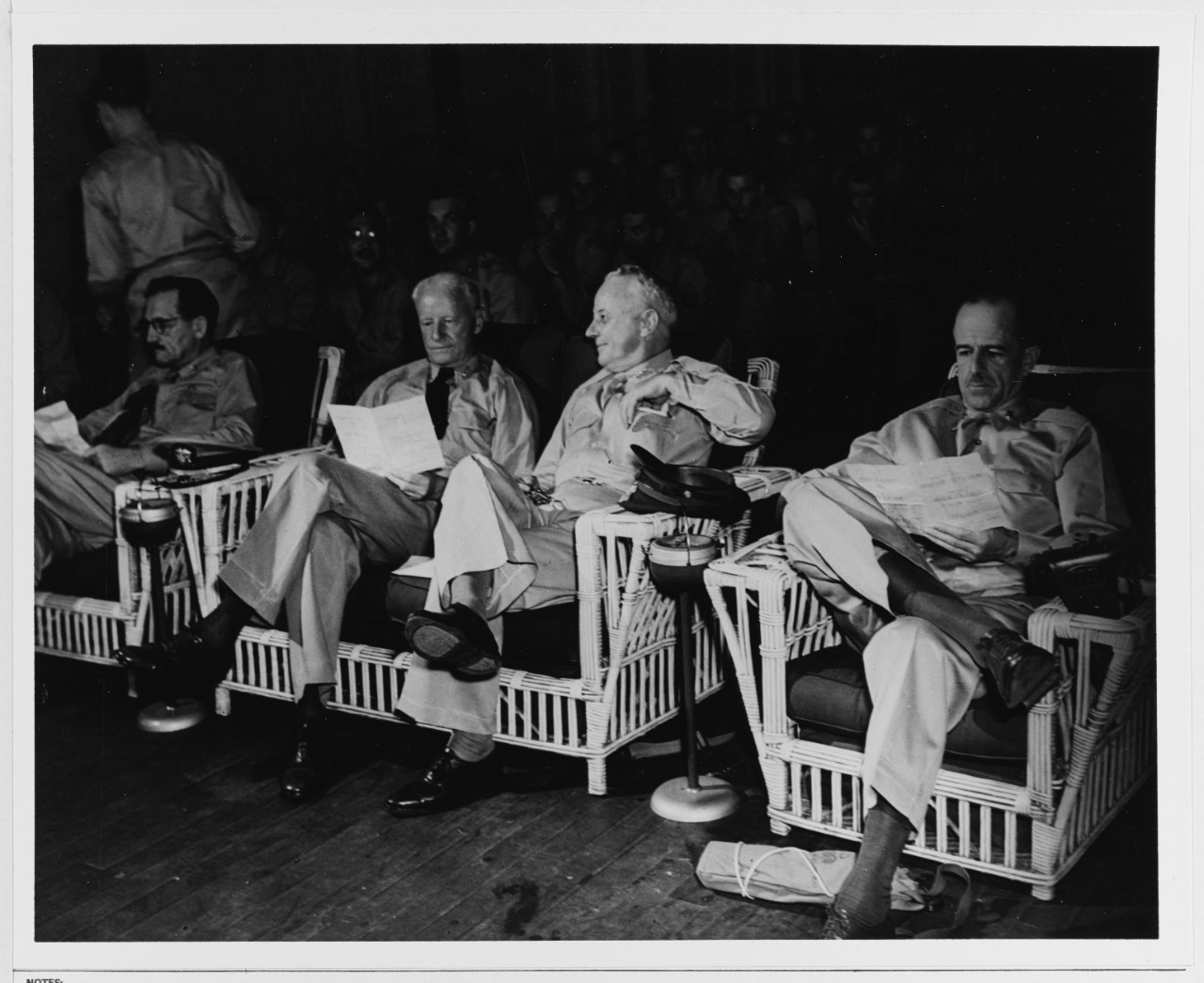 Admiral Nimitz and Senior Officers Relax