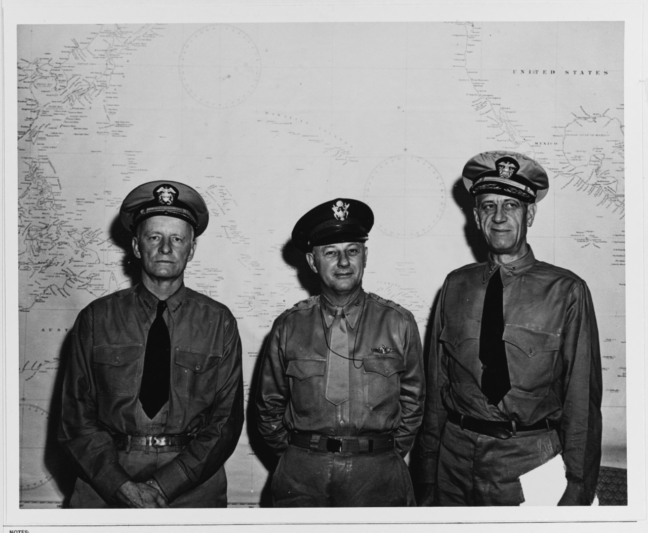 Admiral Nimitz with Senior Officers at Pearl Harbor