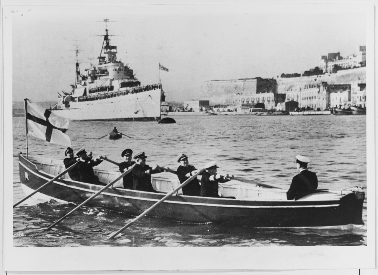 Admirals Rowing Across Valetta Grand Harbor