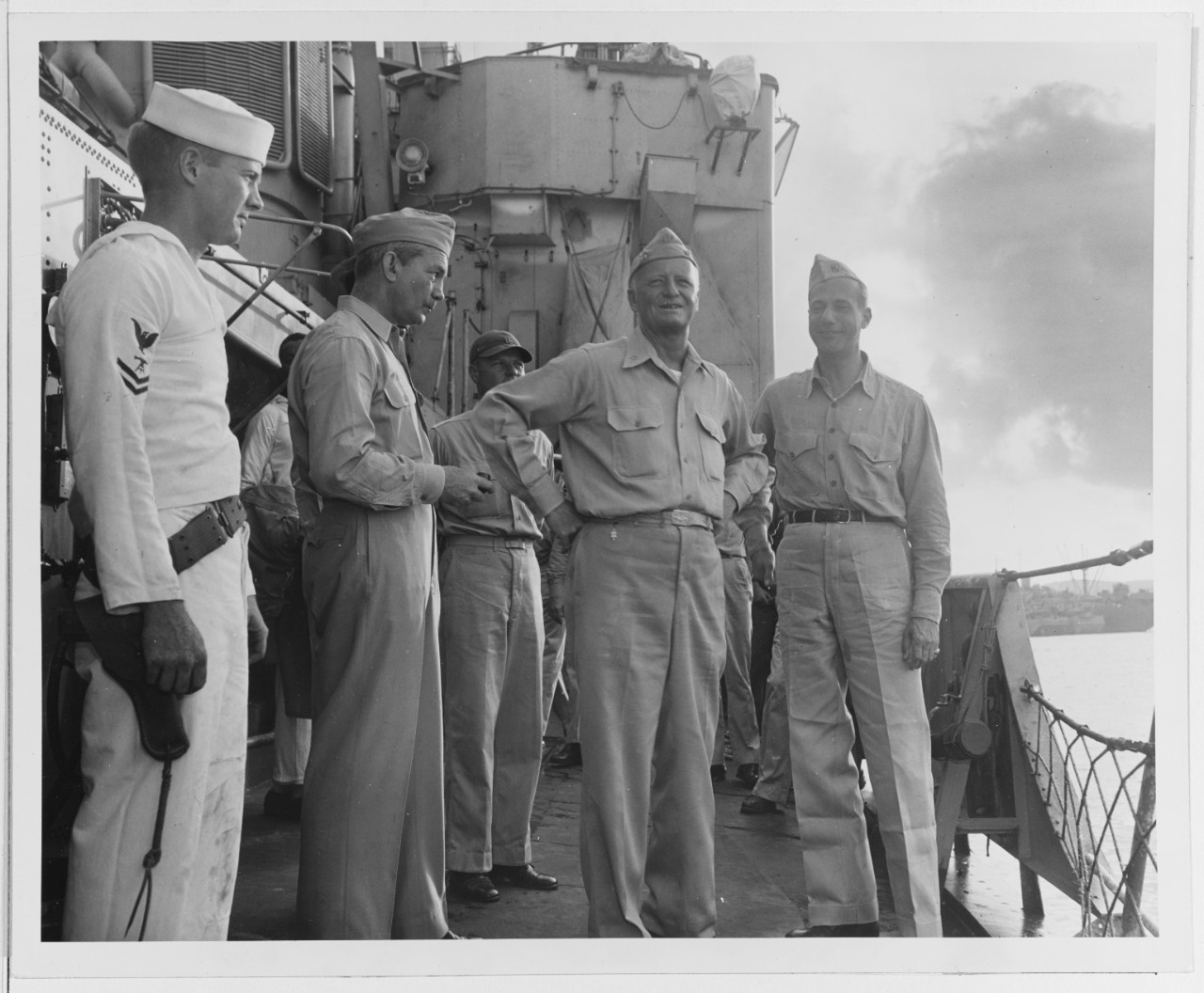 Fleet Admiral Nimitz and Secretary of the Navy Forrestal