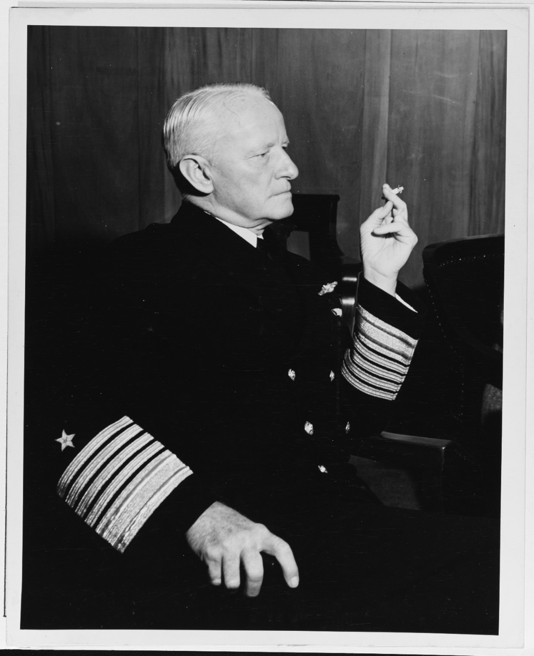 Fleet Admiral Nimitz during a Press Conference