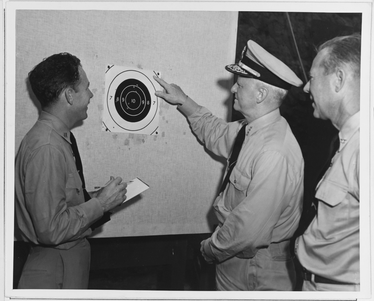 Admiral Nimitz Inspects his Target