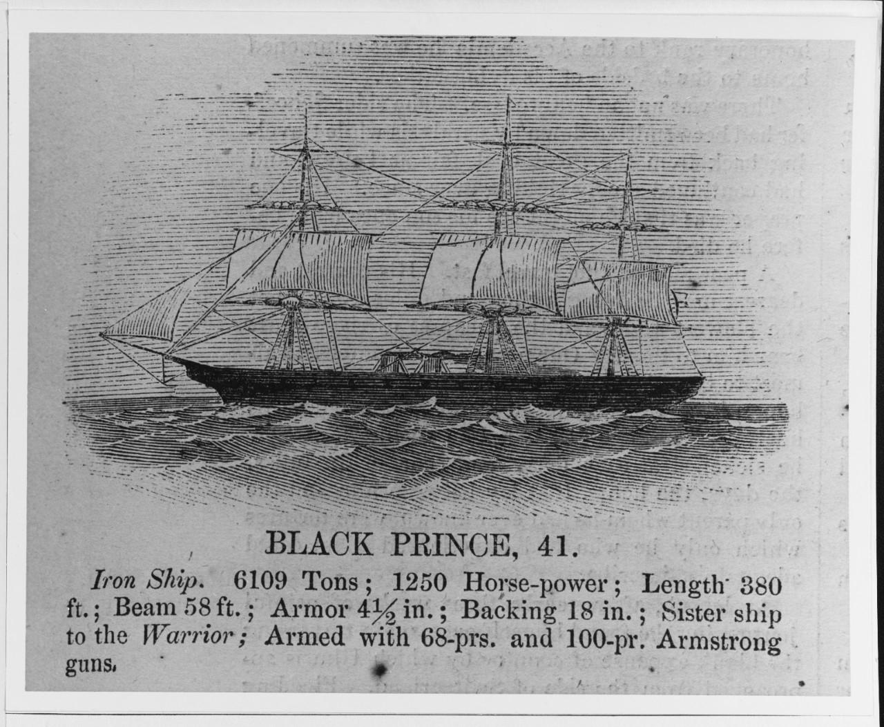 Photo #: NH 63080  HMS Black Prince