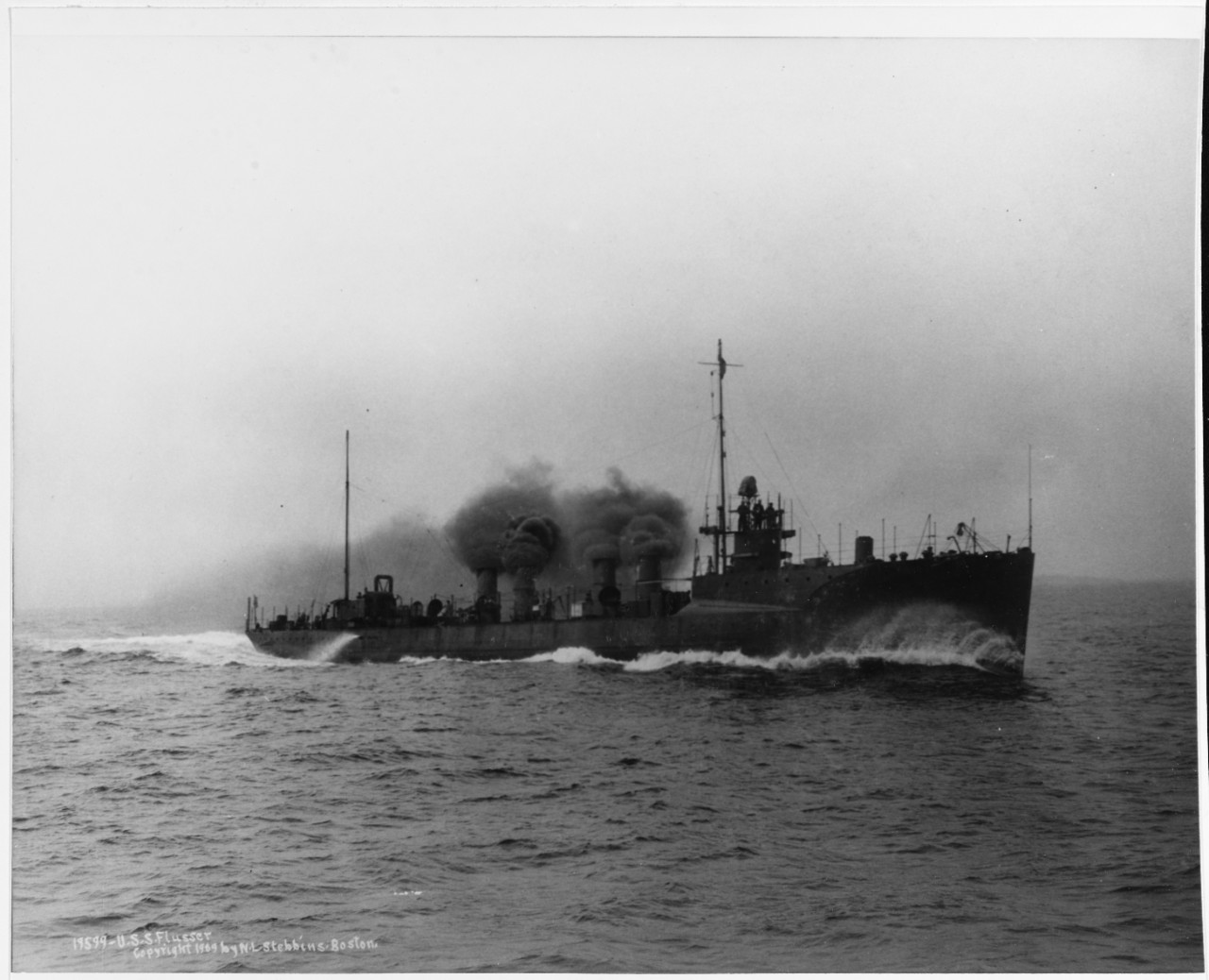 Photo #: NH 63257-A  USS Flusser (DD-20)