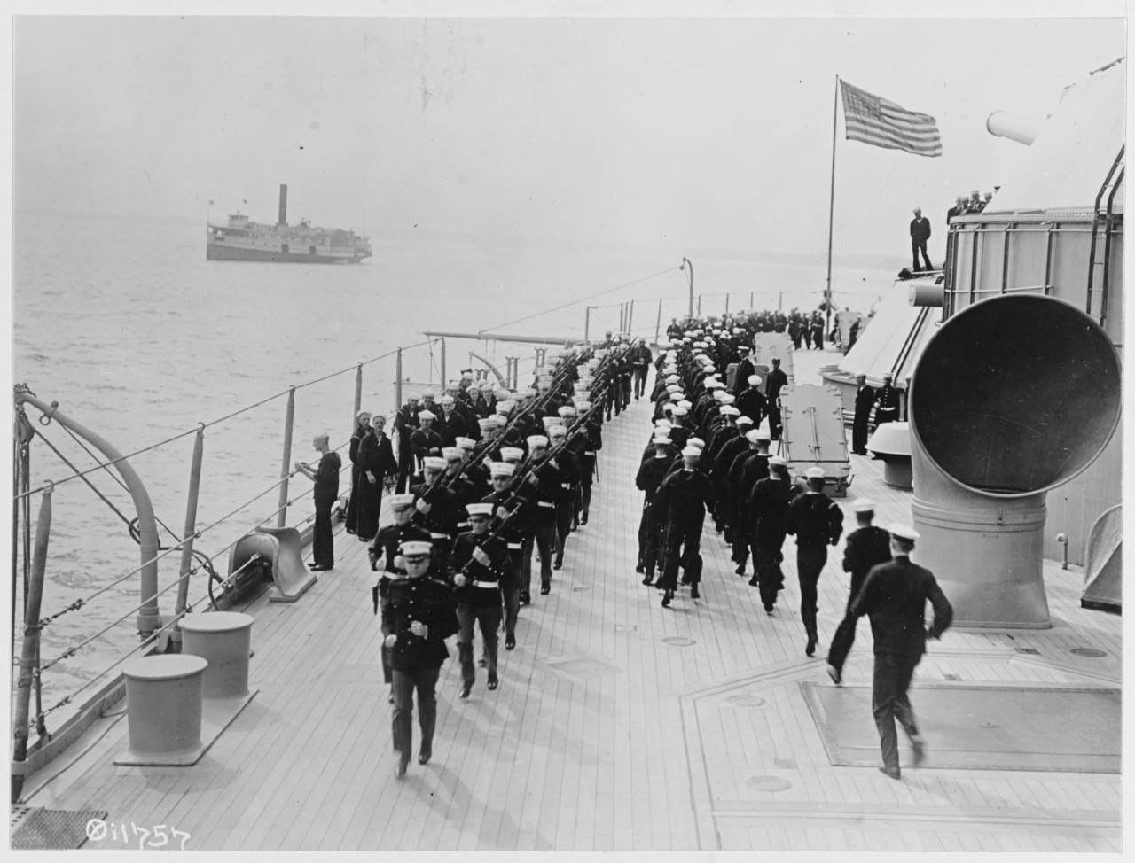 Exercises aboard a battleship 