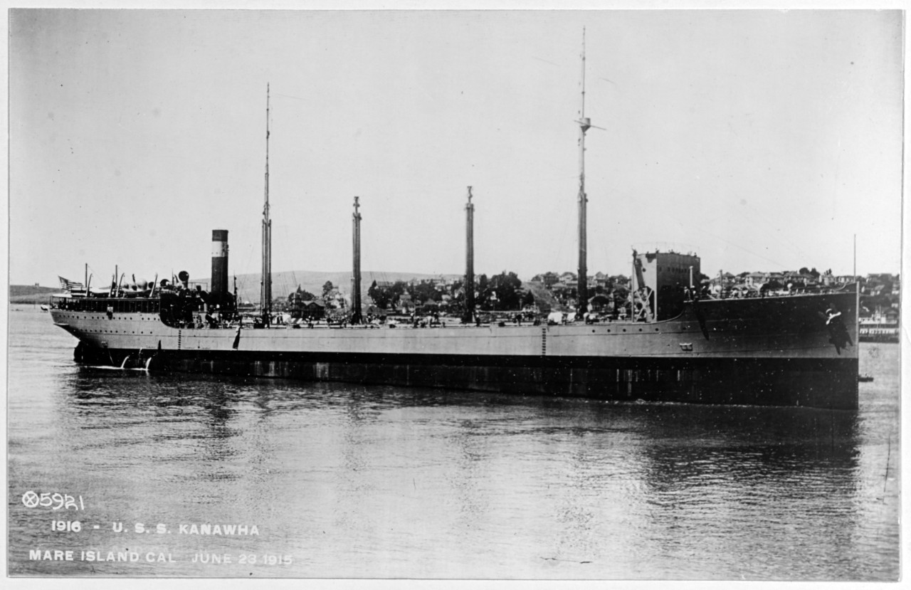 USS KANAWHA (AO-1) off Mare Island, California, June 23, 1915