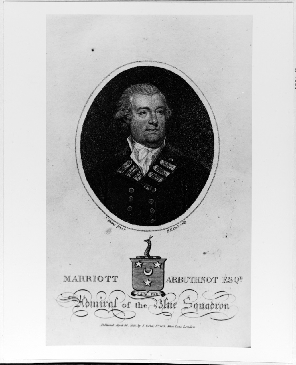 Marriott Arbuthnot (1711?-1794), British Admiral.
