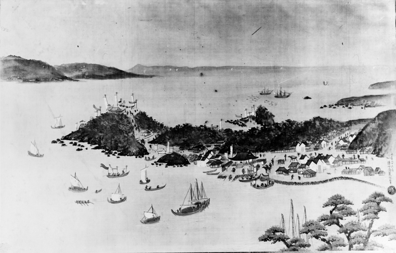 Photo #: NH 63523  First U.S. Navy visit to Japan, July 1846