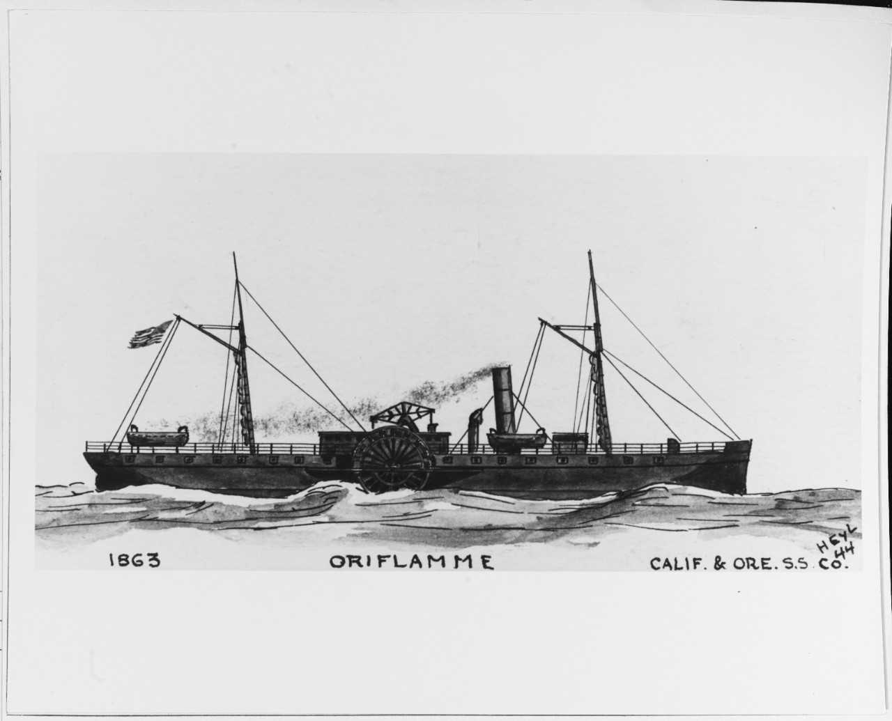 ORIFLAMME (merchant and naval [?] steamer, 1864-1890)