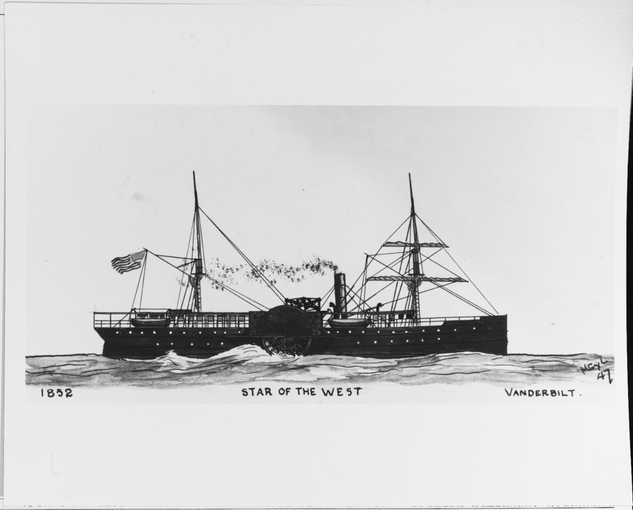 STAR OF THE WEST (merchant steamer, 1852-1862)