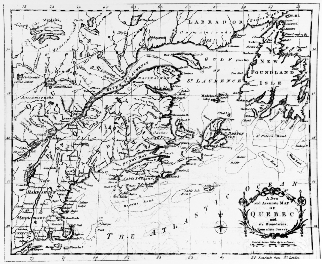 Map:  Quebec, 1781
