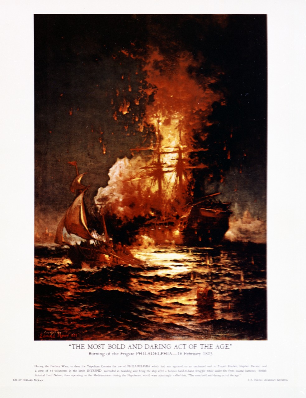 Burning of the frigate PHILADELPHIA, 16 February 1804