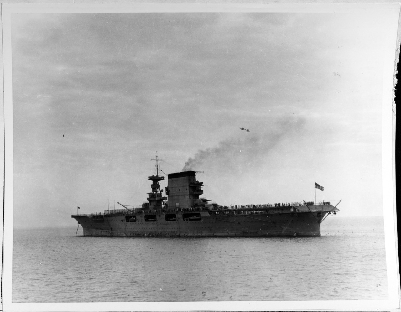 USS LEXINGTON (CV-2) off Panama City on March 25, 1928. 