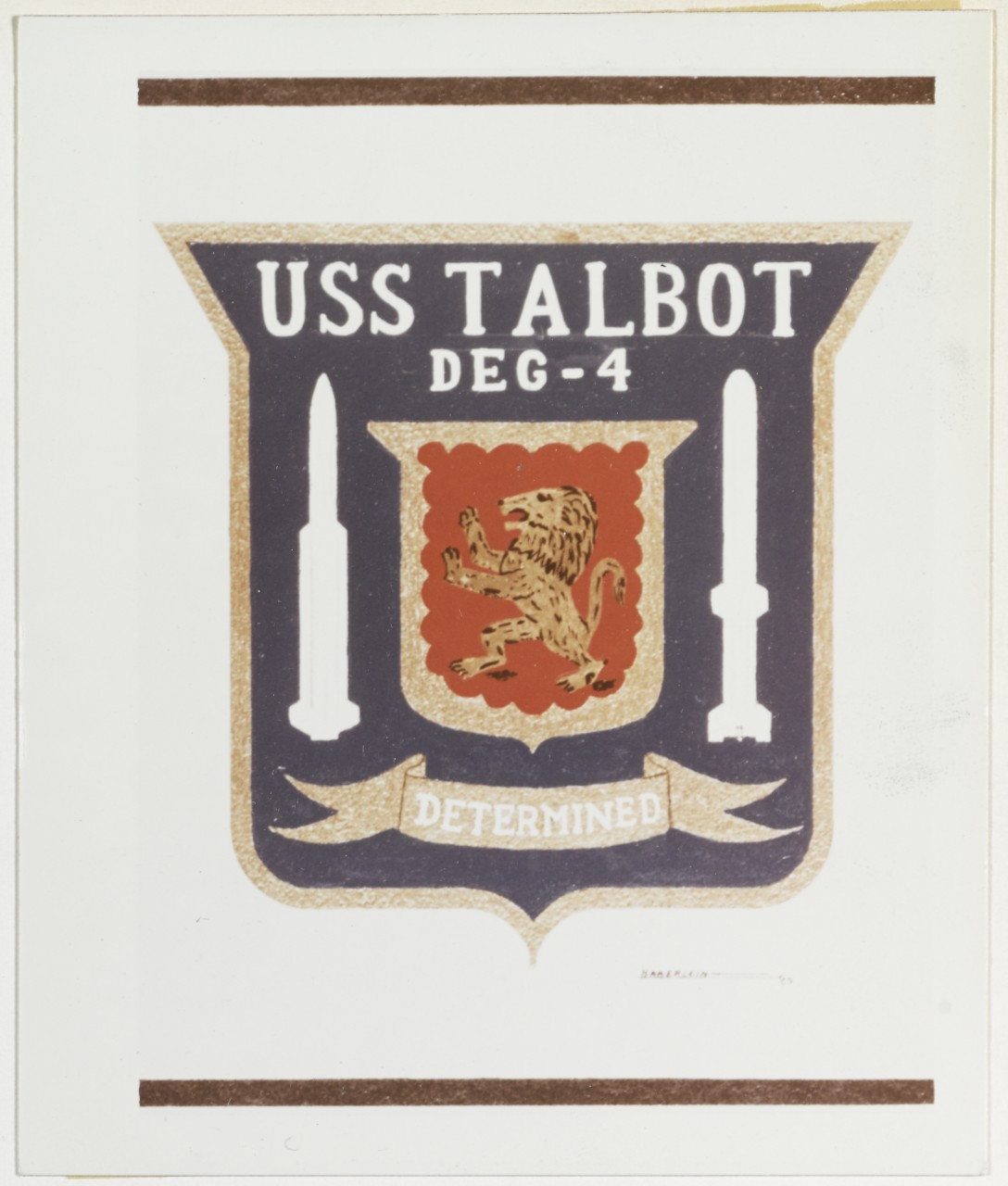 Insignia:  USS TALBOT (DEG-4)
