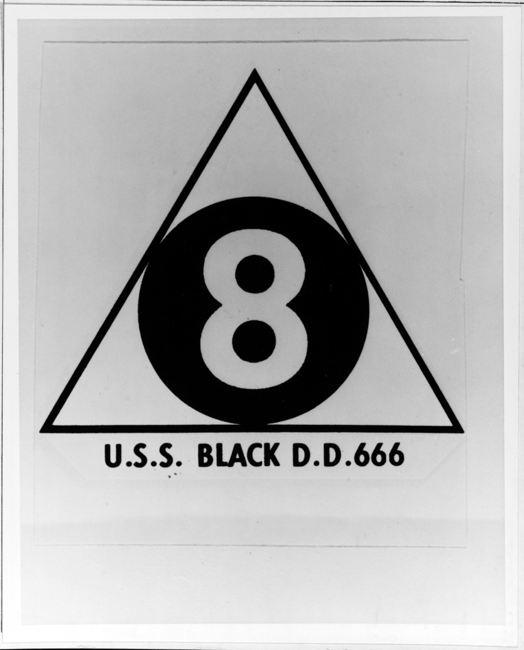 Photo #: NH 64751-KN Insignia of USS Black (DD-666)