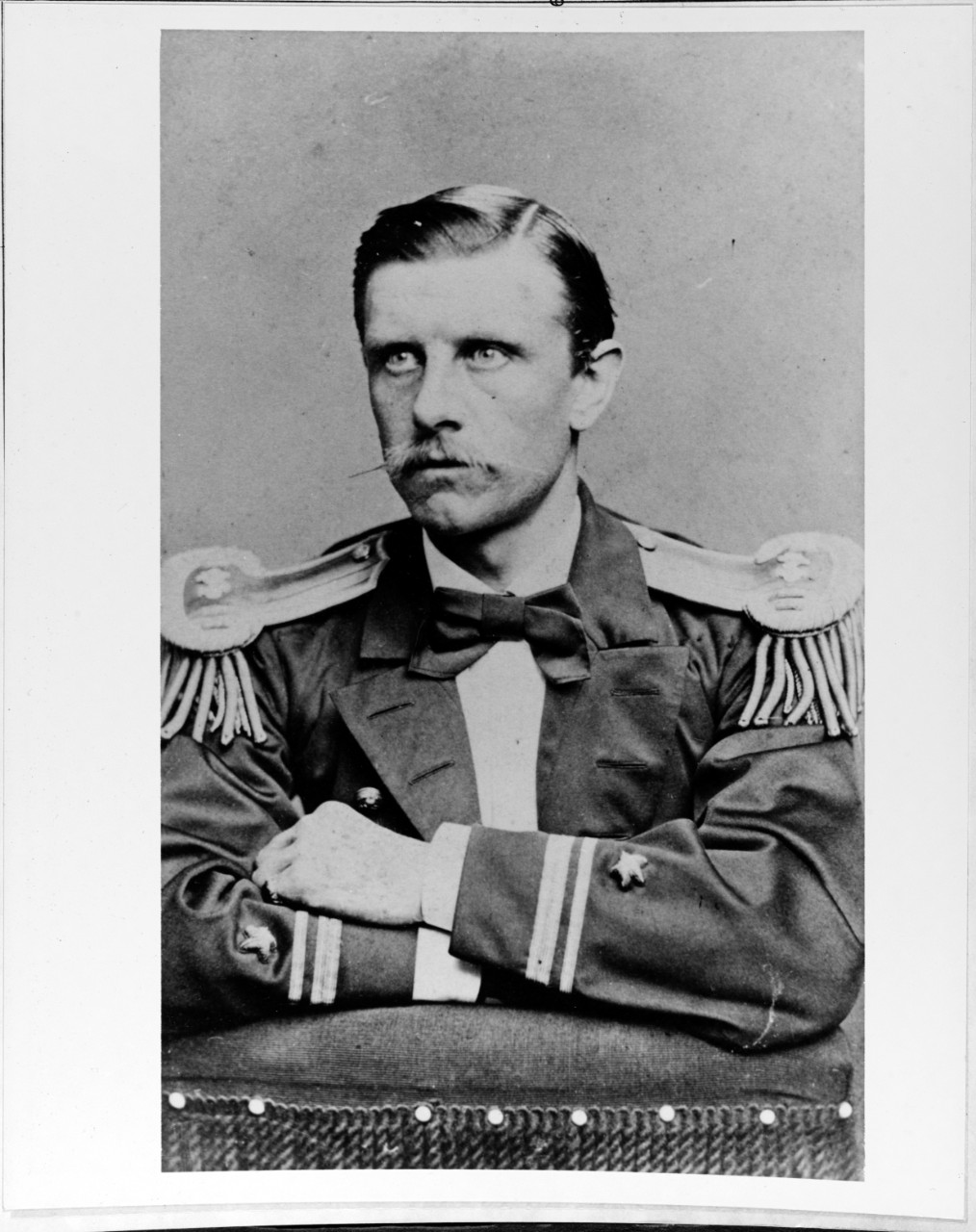 Lieutenant Oscar W. Farenholt, USN, circa 1870. 