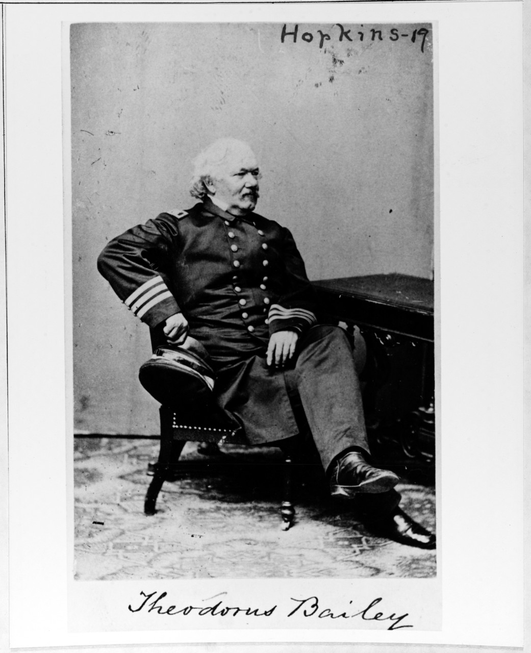 Rear Admiral Theodorus Bailey, USN, circa 1864. 