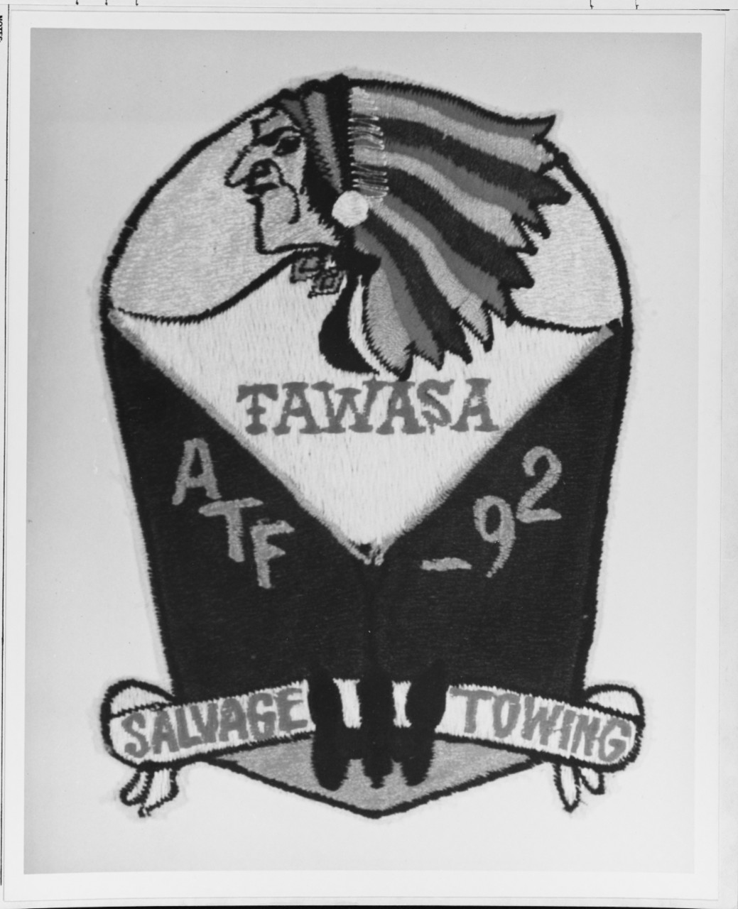 Insignia:  USS TAWASA (ATF-92)
