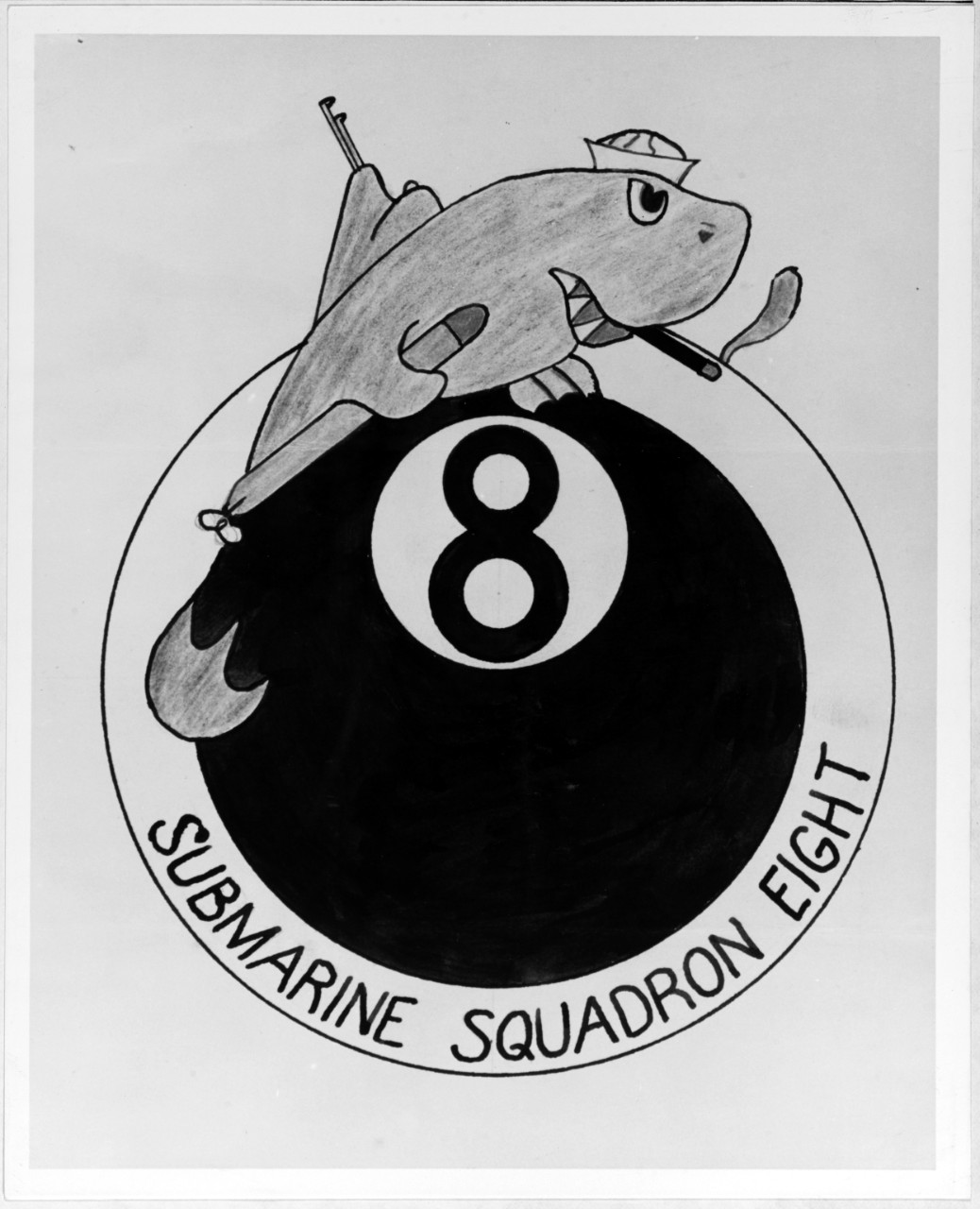 Insignia:  Submarine Squadron Eight