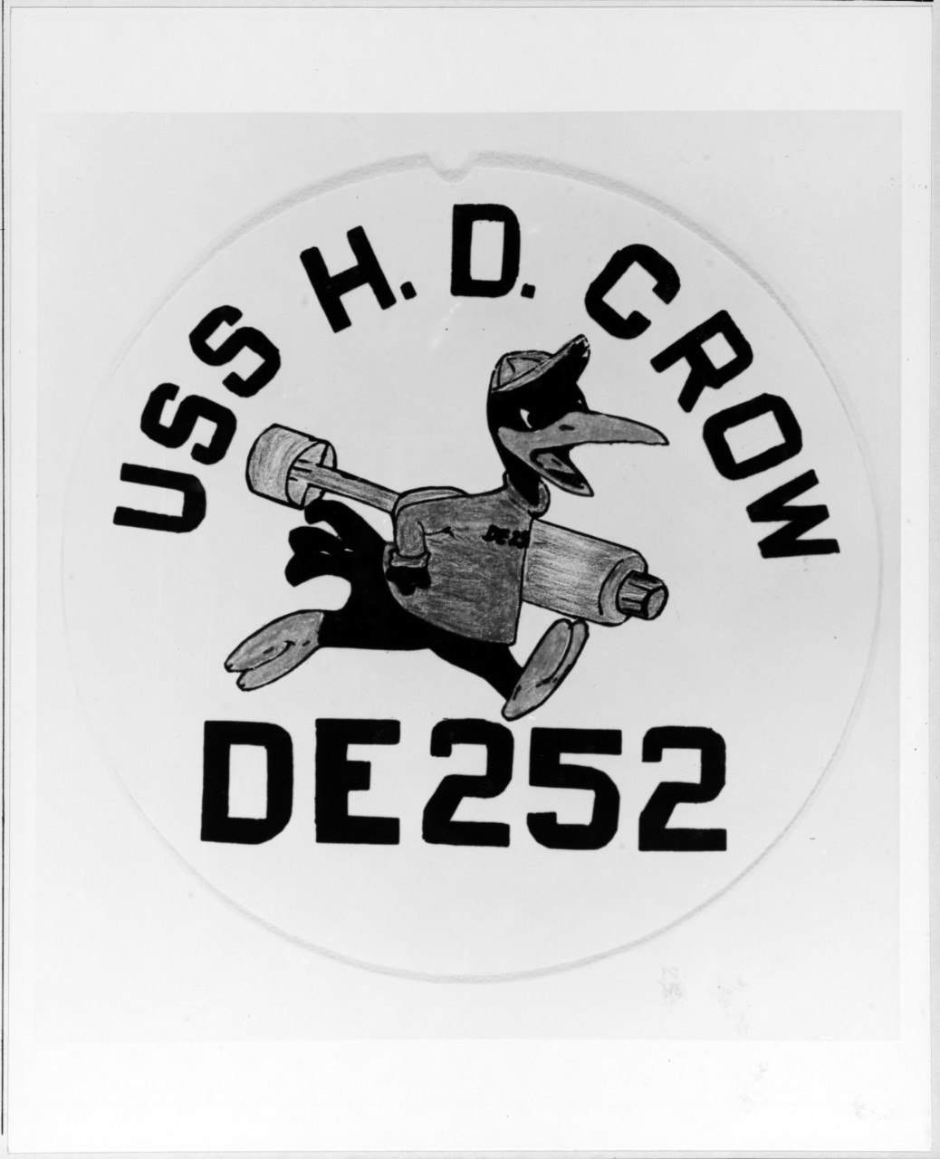 Insignia:  USS HOWARD D. CROW (DE-252)
