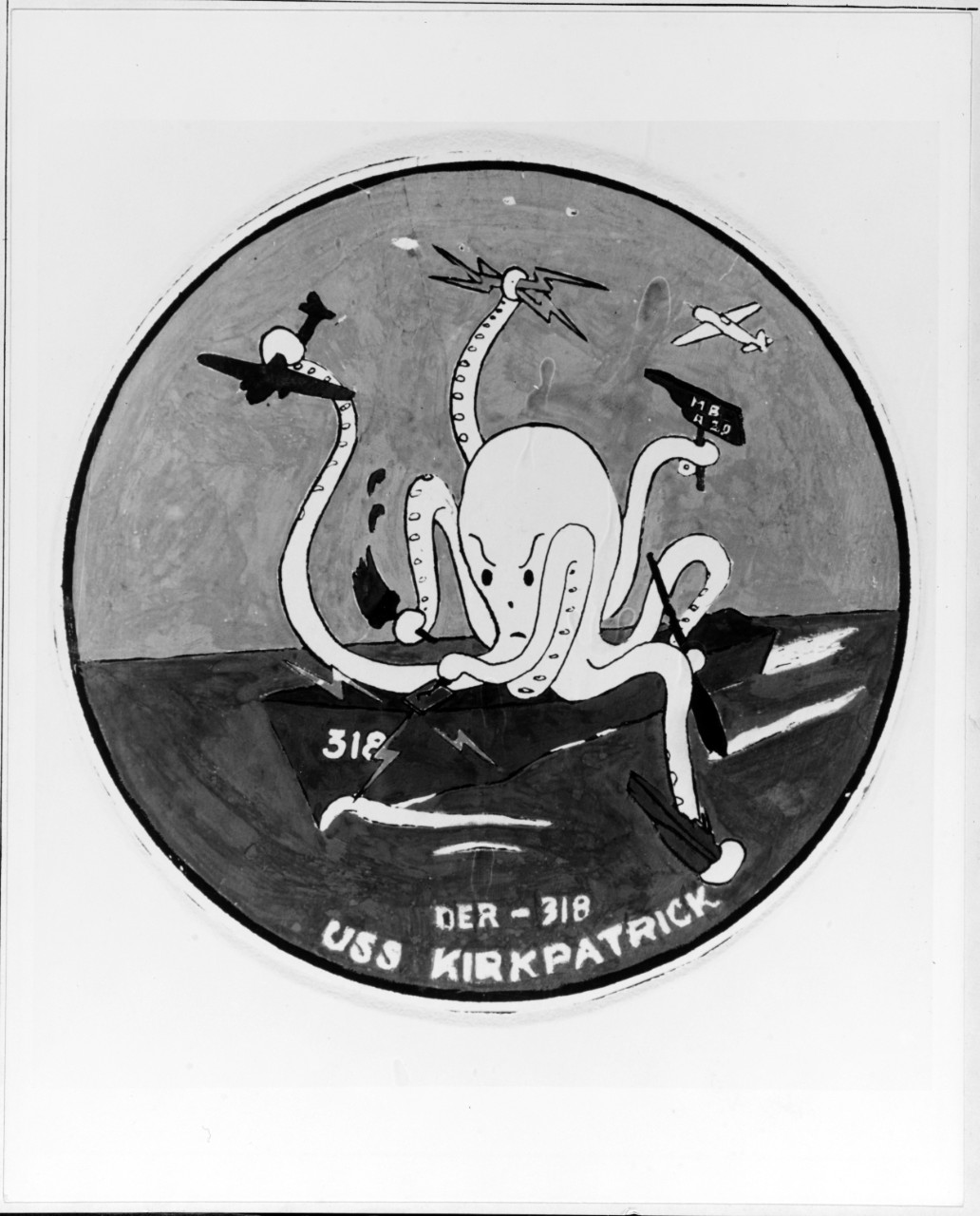Insignia:  USS KIRKPATRICK (DER-318)
