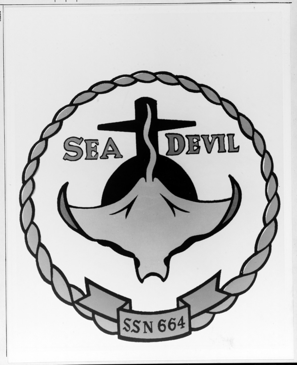 Insignia:  USS SEA DEVIL (SSN-664)