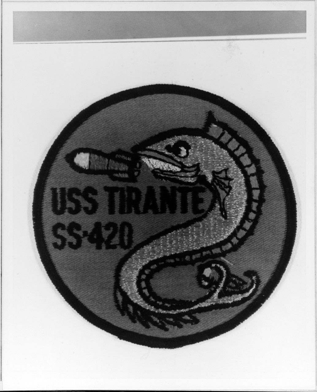 Insignia:  USS TIRANTE (SS-420)
