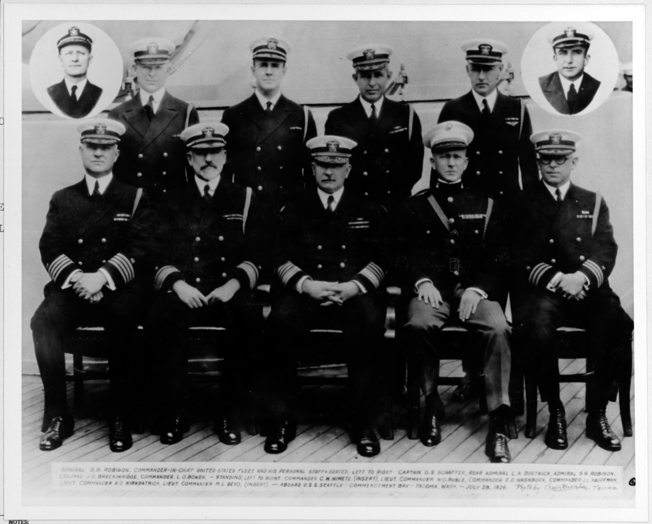 Staff of Admiral Robison, CINCUSFLT, 1928