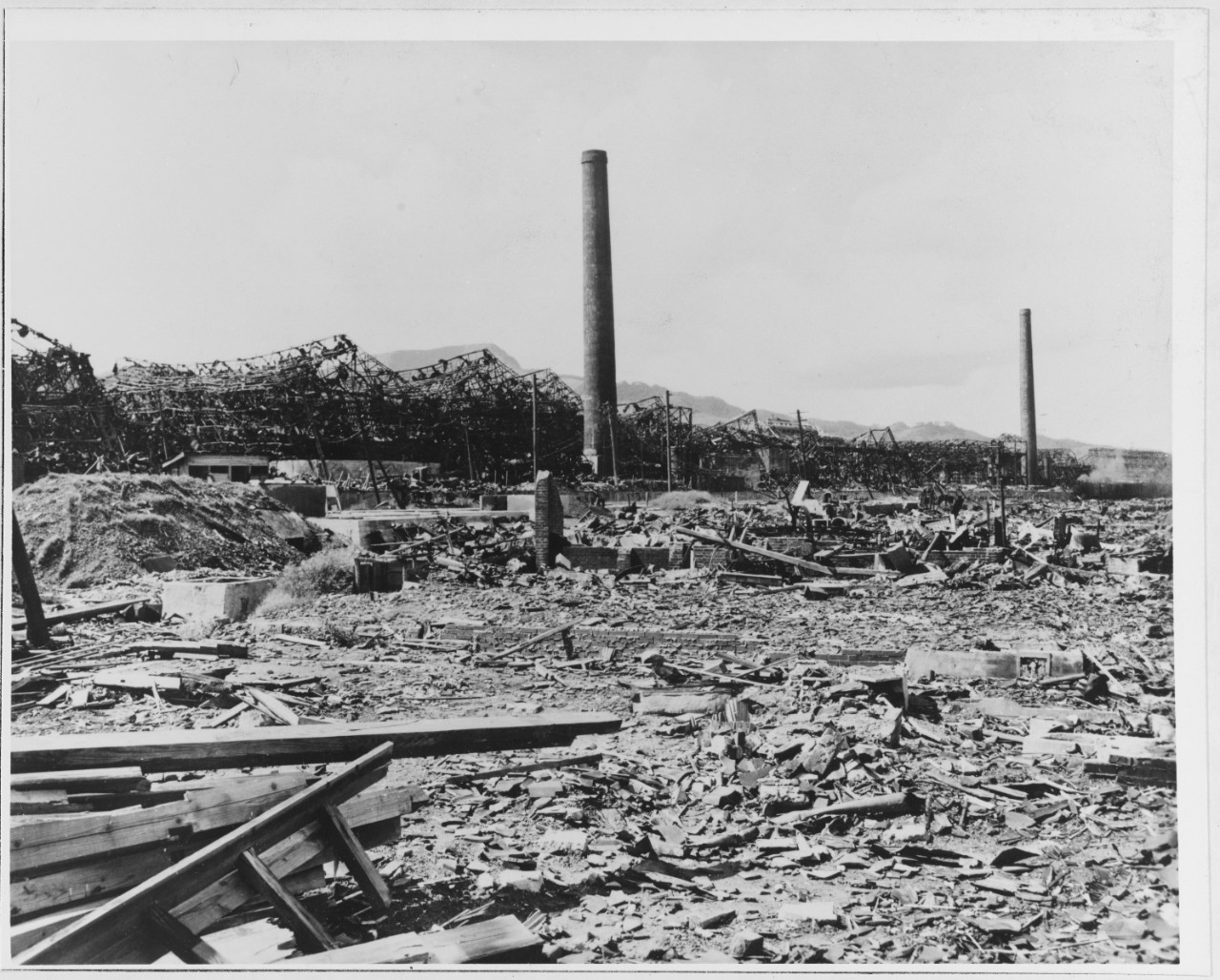 A-bomb damage at Nagasaki, Japan