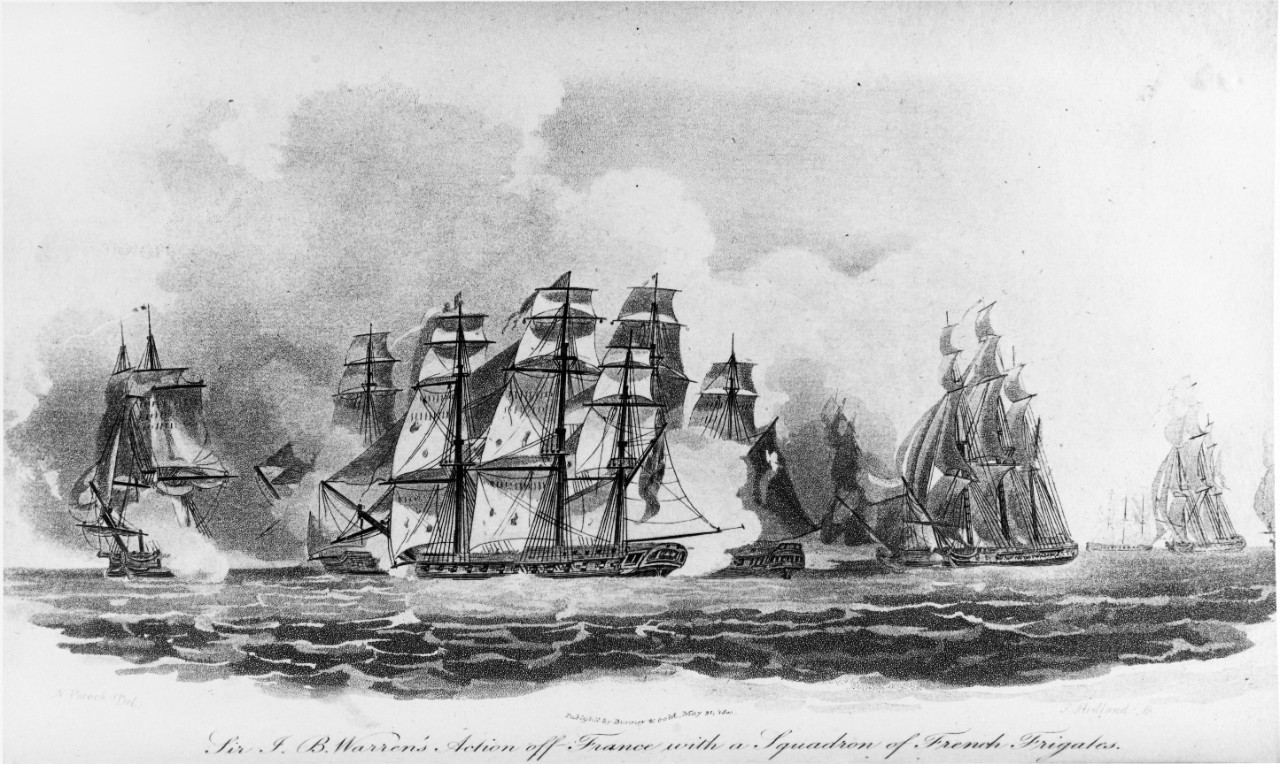 Frigate action of 29 April 1794:  "Sir J.B. Warren's action off France with a squadron of French frigates."