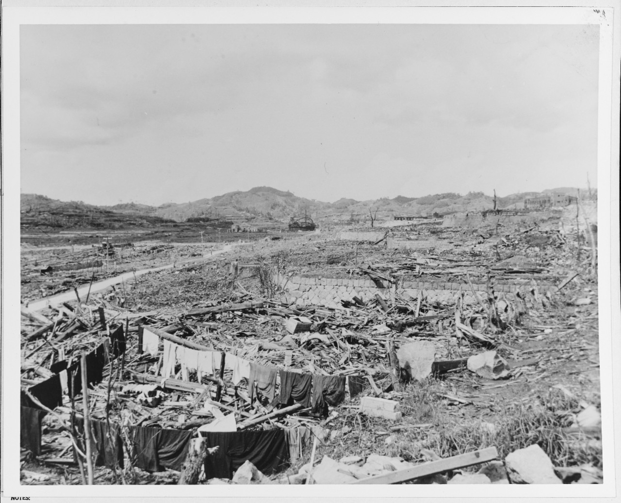 A-bomb damage at Nagasaki, Japan