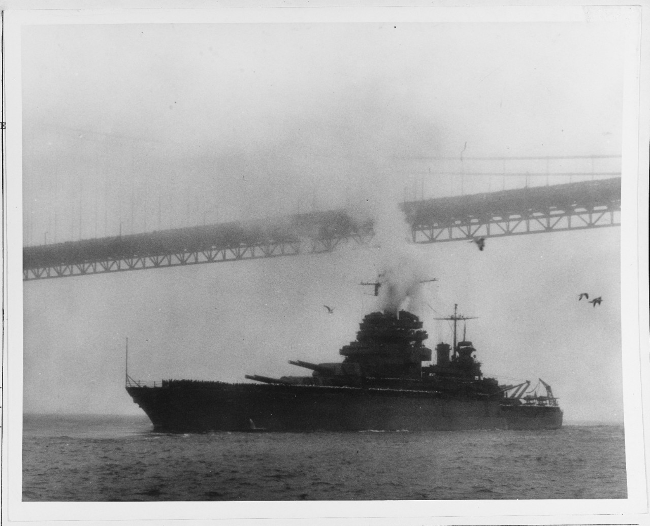 USS COLORADO (BB-45) and the Golden Gate Bridge