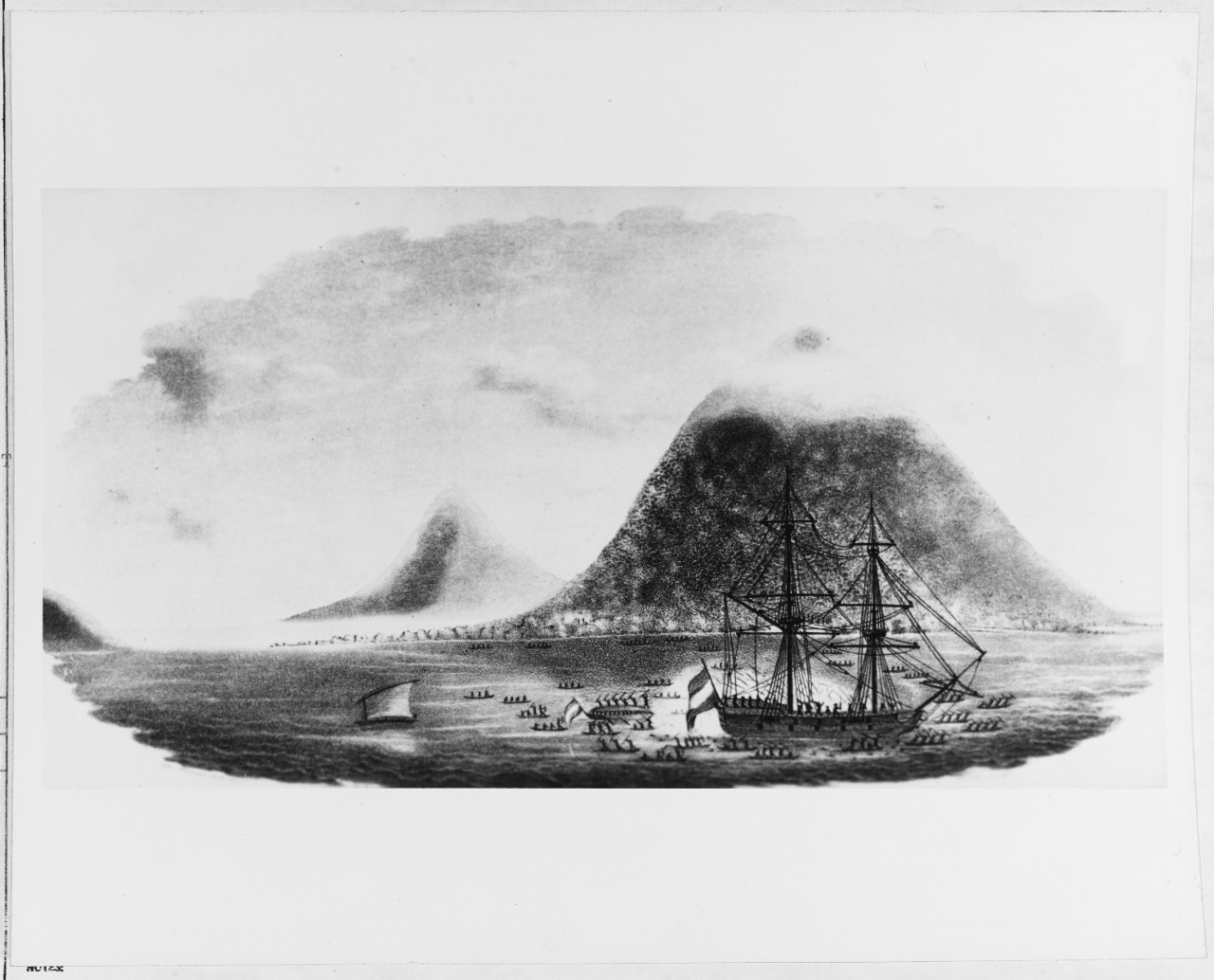 Incident off Mindanao, 1790:  "Engagement between the crew of the WAAKSAMKEYD transport, and the natives of an island near Mindanao."