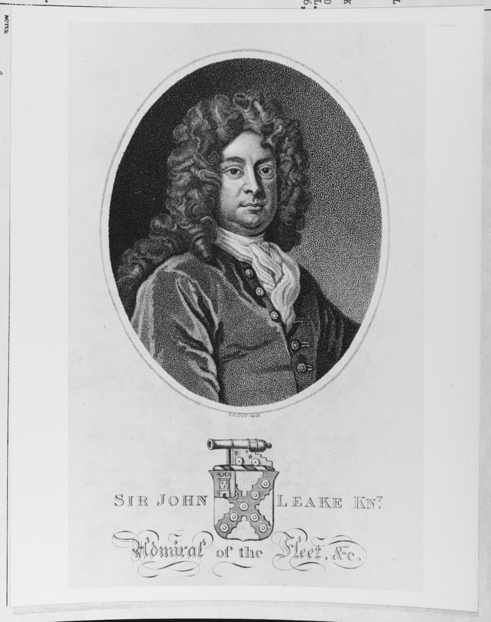 Sir John Leake (1656 - 1726), Admiral of the Fleet, Royal Navy