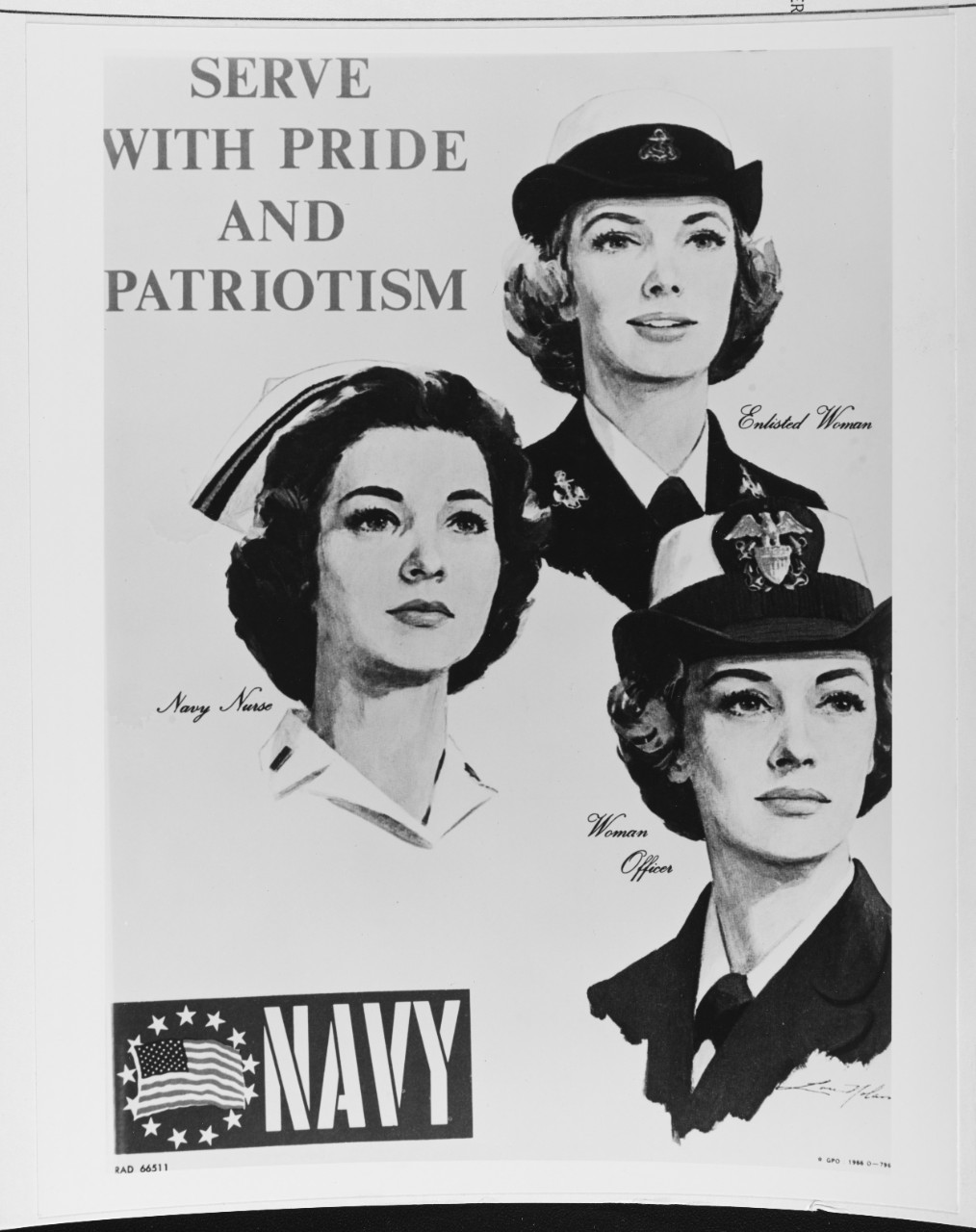 Navy recruiting poster:  "Serve with Pride and Patriotism"